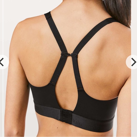 Lululemon Fine Form convertible Sports Bra 36DD Black NEW - Picture 2 of 10